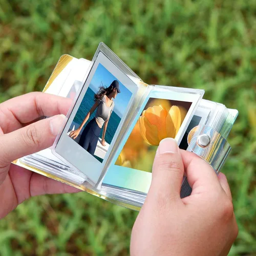 Miniatura 5 de Paquete de 2 mini álbumes de fotos con una sola mano para todas las cámaras Fujifilm Instax Mini/tarjeta fotográfica Kpop/Polaroid Snap SnapTouch