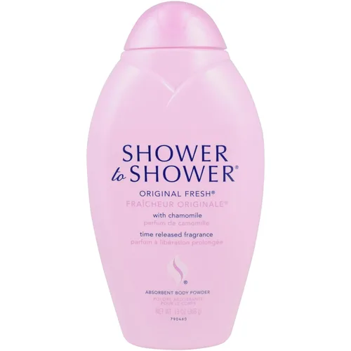 Miniatura 2 de Shower to Shower Polvo corporal original fresco con manzanilla para hombres y mujeres, sin talco, 13 onzas (paquete de 2)