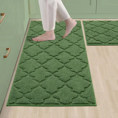 Miniatura 23 de COSY HOMEER Alfombras suaves de cocina [2 piezas] para el frente del fregadero súper absorbentes, tapetes y tapetes de cocina de 20 x 30 pulgadas/20