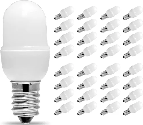 Miniatura 10 de Bombilla de luz nocturna, [4 unidades] equivalente a una bombilla LED nocturna de 15 W, bombillas LED de 1.5 W C7 S6, base de mini candelabro E12