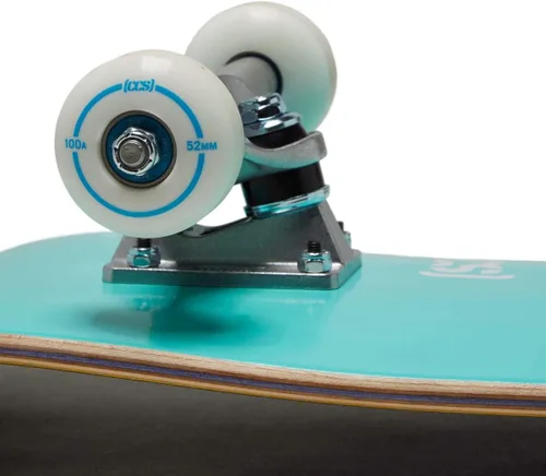 Miniatura 3 de [CCS] Patineta completa Madera de arce Grado profesional Totalmente montado con herramienta de patinaje y calcomanías Adultos, niños, Verde