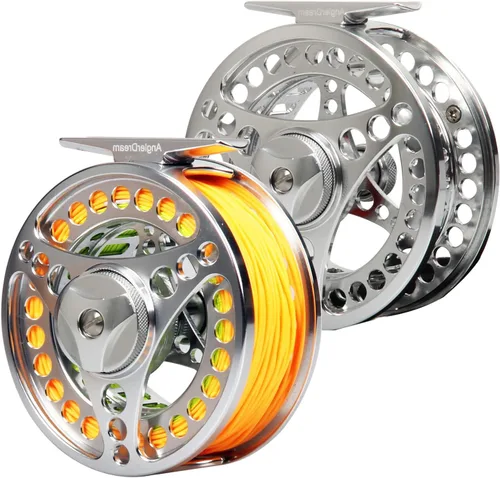 Miniatura 7 de 3/4 5/6 7/8 9/10WT Carrete de pesca con mosca con combinación de líneas, 3, 5, 8 WT Líder de respaldo de línea de mosca mecanizado CNC