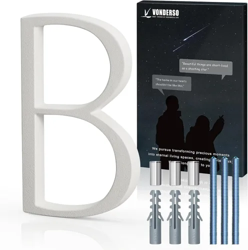 Miniatura 58 de VONDERSO Números flotantes de casa de 5 pulgadas para exteriores, números de dirección modernos de metal antioxidante (3), números de buzón Negro 3