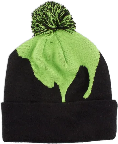 Miniatura 2 de Ripple Junction Ghostbusters Glow in the Dark Slimer Pom Beanie Negro, Negro