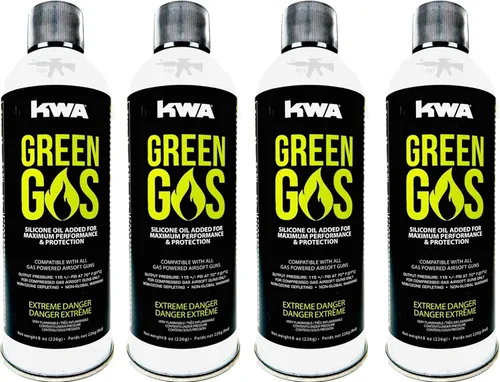 Miniatura 6 de A&N KWA Green Gas 8OZ para Airsoft y Free 1000 Bulldog BBS Paquete de gas verde x 12