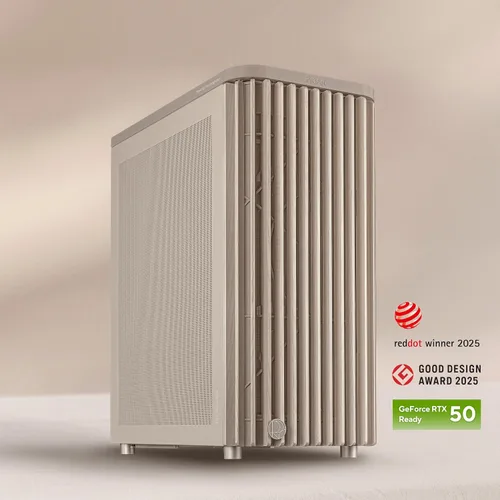 Miniatura 2 de ASUS ProArt PA401 Wood Edition - Carcasa ATX con panel de malla beige, soporte de GPU de hasta 12.402 in, soporte de radiador de 9.449 in