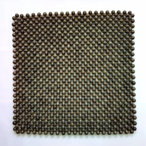 Miniatura 6 de Protector de asiento con cuentas de madera natural, almohadilla transpirable, fresca y cómoda para verano, cojín masajeador (cuadrado)