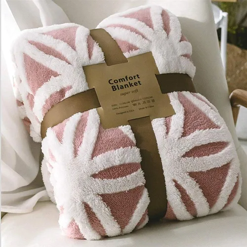 Miniatura 18 de UKELER - Manta Boho Sherpa 60" x 50" - Mantas de franela suaves y esponjosas para cama/sofá/oficina/camping A-bohemio