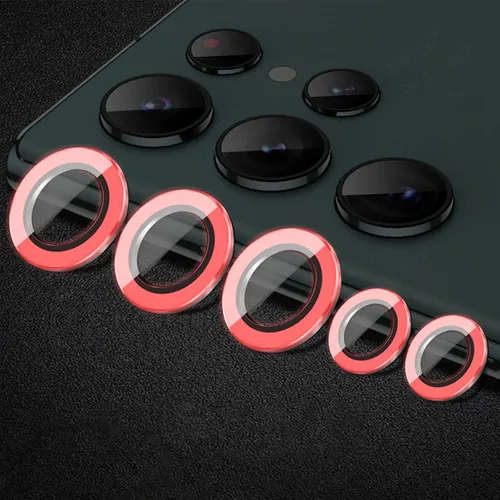 Miniatura 25 de Compatible con iPhone 11 Pro/11Pro Max/12 Pro Luminous Camera Lens Protector Ultra Thin Película de vidrio templado Protector de pantalla de cámara