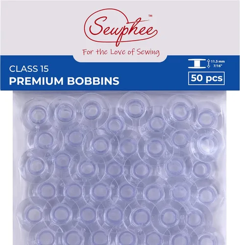 Miniatura 3 de Sewphee Se adapta a bobinas de costura y bordado Brother – 12 piezas, SA156, transparente