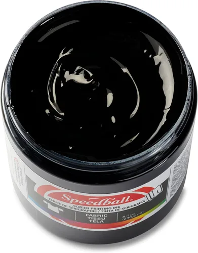 Miniatura 2 de Speedball Tinta de impresión de pantalla de tela, 8 onzas, color negro para impresión de camisetas y serigrafía