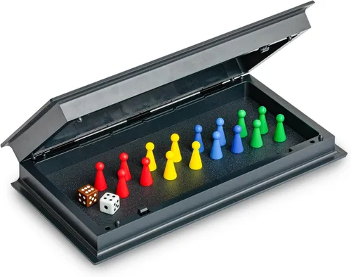 Miniatura 5 de Ludo - Juego de mesa plegable magnético para viajes, 9.75 pulgadas