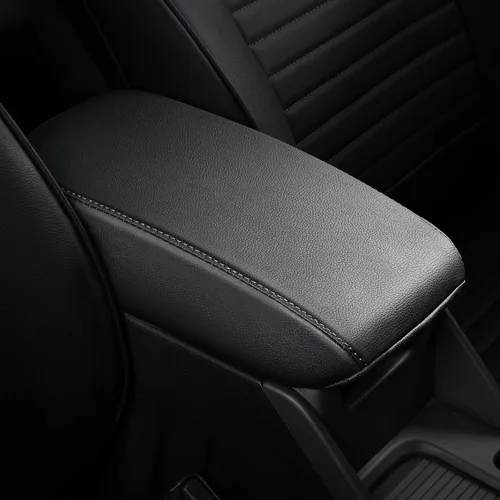Miniatura 28 de AOMSAZTO Fundas para consola para 2008-2014 Toyota Highlander Fundas para reposabrazos para Toyota Highlander Negro con costuras negras