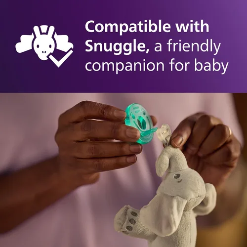 Miniatura 9 de Philips Avent Soothie - Chupetes ortodónticos para bebés, 100% de silicona, de una pieza, sin BPA, para bebés de 3 a 18 meses, verde, paquete de 4