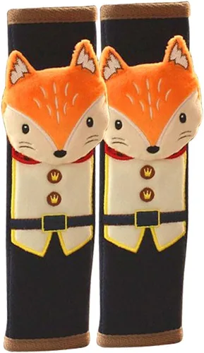 Tianmei 2 piezas con diseño de muñeca de dibujos animados linda para funda de cinturón de seguridad de coche, almohadilla para la correa del hombro