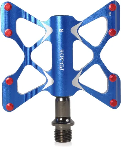 Miniatura 2 de ThinkTop Pedales de bicicleta 3 rodamientos Road Mountain Bike Plataforma Pedales Flat Sealed Lubricar Bearing Axle 9/16 pulgadas para BMX MTB
