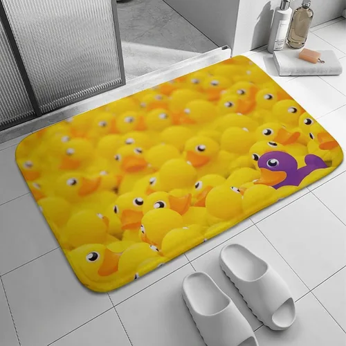 Alfombras de baño de patos, absorbentes, antideslizantes, suaves, lavables, para cocina, baño, entrada, accesorios de decoración, 16 x 24 pulgadas