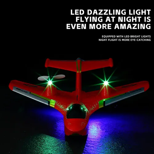 Miniatura 6 de Avión de juguete de control remoto inalámbrico, avión de planeadores de gravedad con luces, avión RC para agua, tierra y aire, avión flotador RC