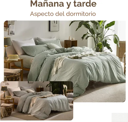 Miniatura 6 de JELLYMONI - Juego de cama de algodón suave y lujoso, tamaño individual, queen y king (fundas de edredón y de almohadas) (no incluye edredón)