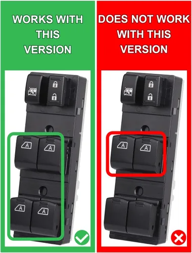 Miniatura 5 de Obaee 25401-9N00D Interruptor de ventana eléctrica frontal Botón maestro de control Compatible con Nissan Maxima 2009-2012, Infiniti 2007-2008 G35