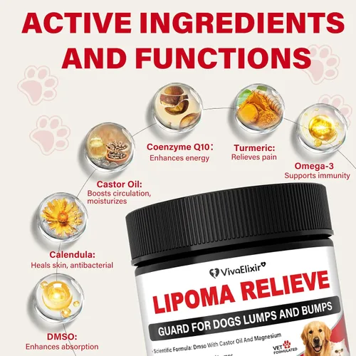 Miniatura 4 de Tratamiento de lipoma para perros y gatos, bálsamo para perros con aceite de ricino, crema DMSO, apoya la comodidad de las articulaciones