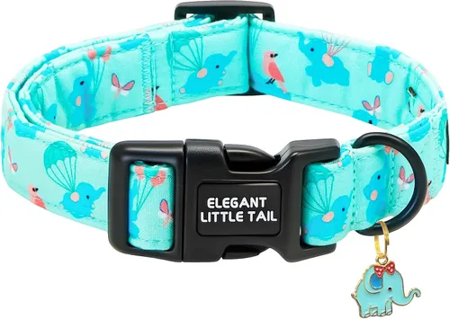 Miniatura 7 de Elegant Little Tail - Collar para perro de otoño, collar floral naranja duradero para perros medianos, ajustable para mascotas macho o hembra