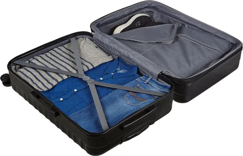 Miniatura 3 de Tienda Basics Equipaje de maleta expandible con ruedas rígidas, Negro, Spinner