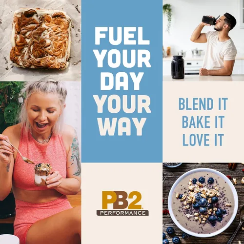 Miniatura 5 de PB2 Performance - Polvo de proteína vegano a base de plantas de almendra 20g de proteína completa, sin azúcar añadida, fibra prebiótica Sin
