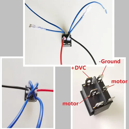 Miniatura 5 de 3 unids momentánea polaridad inversa interruptor DC 12V 20A Motor Control DPDT 6 Pin 3 posiciones (ON) - Apagado (ON) reinicio automático de barco