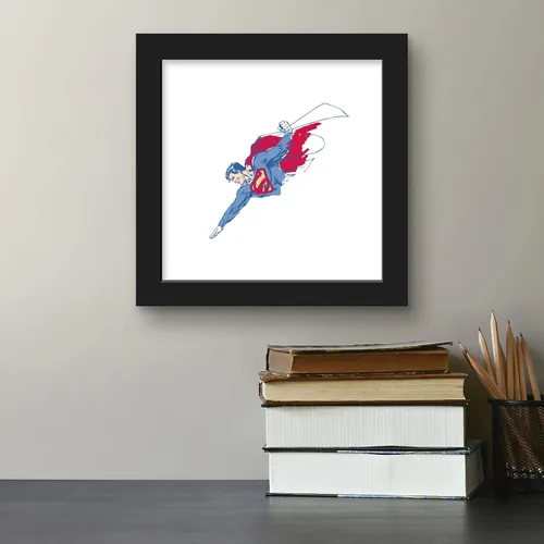 Miniatura 4 de Trends International Gallery Pops DC Comics Superman - Póster de pared de boceto de torso, 12 x 12 pulgadas, versión enmarcada en negro