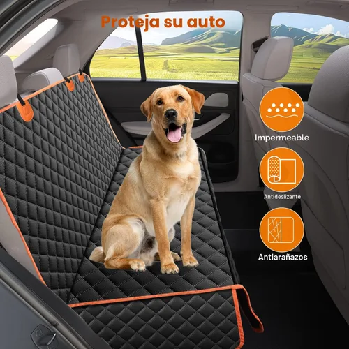 Miniatura 6 de MIXJOY Funda de asiento para perro para asiento trasero, fundas impermeables para asientos de perros, protector de asiento de automóvil para perros