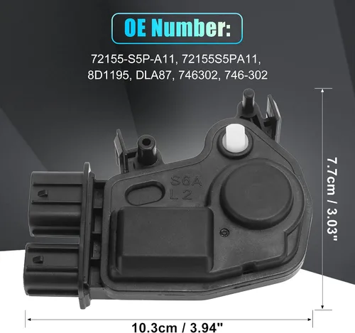 Miniatura 4 de X AUTOHAUX Motor de accionamiento de cerradura de puerta delantera izquierda lado del conductor para Honda Civic para Acura CR-V Element Accord 2