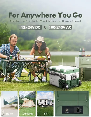 Miniatura 3 de A-Premium Refrigerador portátil de 12 voltios para auto de 39 cuartos de galón (36.7L), refrigerador para el coche con control de aplicación de zona