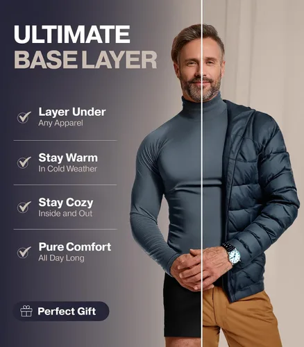 Miniatura 3 de Thermajohn Thermal Shirts for Men Long Sleeve Thermal Compression Shirts for Men Base Layer Cold Weather