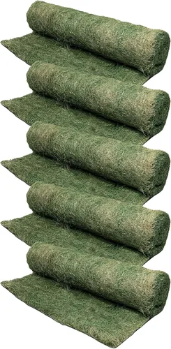 Miniatura 11 de Dewitt Manta Excelsior de red individual, verde, 4 x 112.5 pies, tapete de control de erosión de fibra de madera de álamo con malla para protección