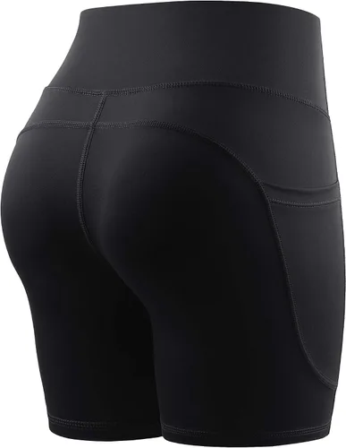 CADMUS Pantalones cortos de yoga de cintura alta para mujer, sensación desnuda, entrenamiento, correr, ciclista