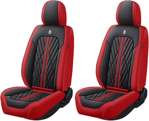 Miniatura 34 de Juego de fundas de asiento de automóvil de cuero nappa impermeables y transpirables de ajuste universal, cojín protector para vehículo automotriz