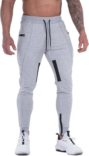 MAIKANONG Pantalones deportivos para hombre, pantalones cónicos, informales, para entrenamiento, gimnasio, entrenamiento, pantalones ajustados con