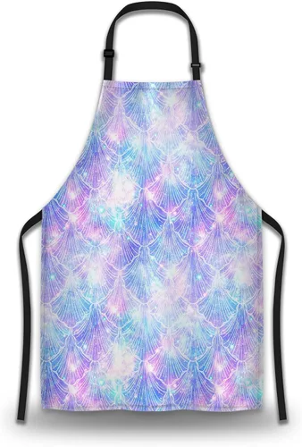 Miniatura 9 de Delantal de Ama de Casa para Mujeres Gato Colorido Abstracto Divertido Delantales para Hombres para Cocina Cocinar Restaurante BBQ Pintura