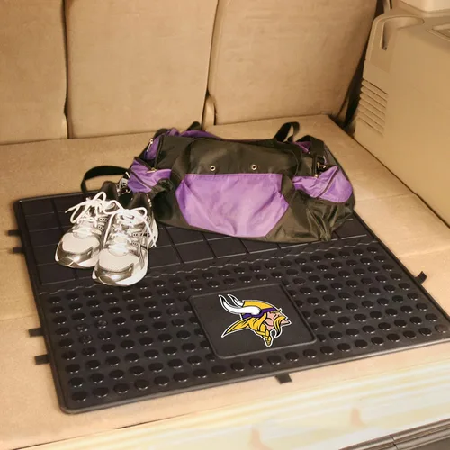 Miniatura 2 de FANMATS NFL Minnesota Vikings - Tapete de vinilo para autos, Alfombrilla reforzada de vinilo para cargo , Negro
