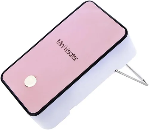 Calentador de ahorro de energía de seguridad Mini sala portátil Oficina Escritorio Calentador de ventilador eléctrico Calentador de aire (rosa)