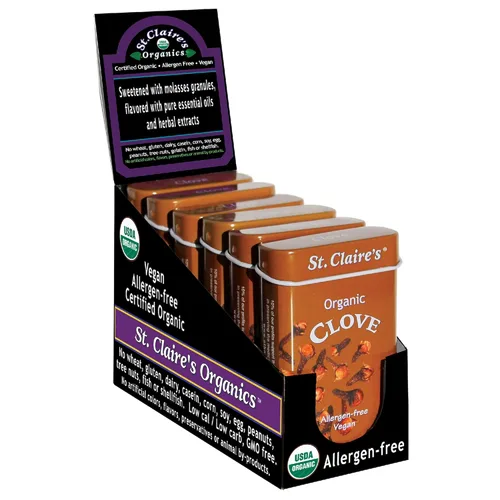 Miniatura 34 de Pastillas Herbales Orgánicas de St. Claire, (Jengibre, lata de 1.5 onzas, paquete de 3) Sin gluten, veganas, sin OMG, a base de plantas, sin