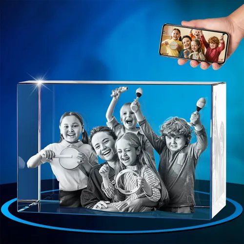 Miniatura 18 de ArtPix - Foto de cristal 3D, regalos personalizados para papá, mujeres, esposa, abuelo, gran regalo personalizado con tu propia foto, grabado en 3D