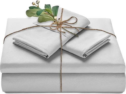 Miniatura 13 de Chanasya Juego de sábanas de 3 piezas de microfibra de percal, sábana bajera, sábana encimera y fundas de almohada, bolsillo profundo, resistente a