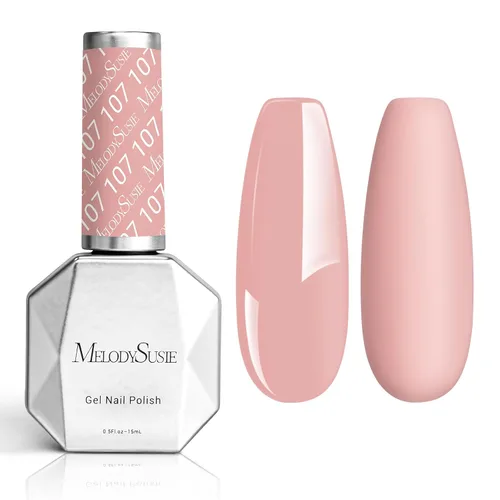 Miniatura 52 de MelodySusie Esmalte de uñas de gel grueso color rosa nude, 0.5 fl oz removible con remojo UV LED Funny Bunny esmalte de gel rosa, regalo de Navidad