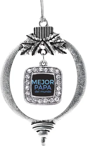 Miniatura 117 de Inspired Silver - Nana púrpura - Adorno de Navidad plateado - Adorno cuadrado para árbol de Navidad con circonita cúbica - Decoración colgante