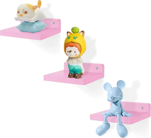 Miniatura 15 de Estante flotante pequeño, mini estante montado en la pared de 5 x 5 pulgadas, estante de madera rústica para dormitorio, sala de estar, baño, Gris