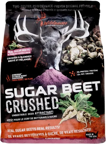 Miniatura 8 de Wildgame Innovations Cebo para Ciervos de Azucarera de Remolacha Triturada Efectivo Alimento para Ciervos Ultra-Concentrado y Lleno de Nutrientes