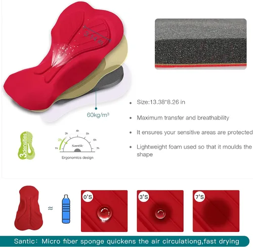 Miniatura 4 de Santic Maillot de ciclismo de manga corta para hombre ropa de bicicleta de carretera con relleno