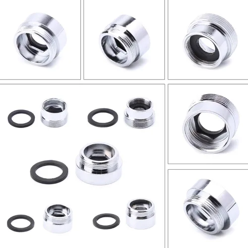 Miniatura 6 de 2 adaptadores de grifo de filtro de agua del grifo, adaptador de rosca de conector aireador de latón (hembra de 0.866 in a macho 0.866 in)